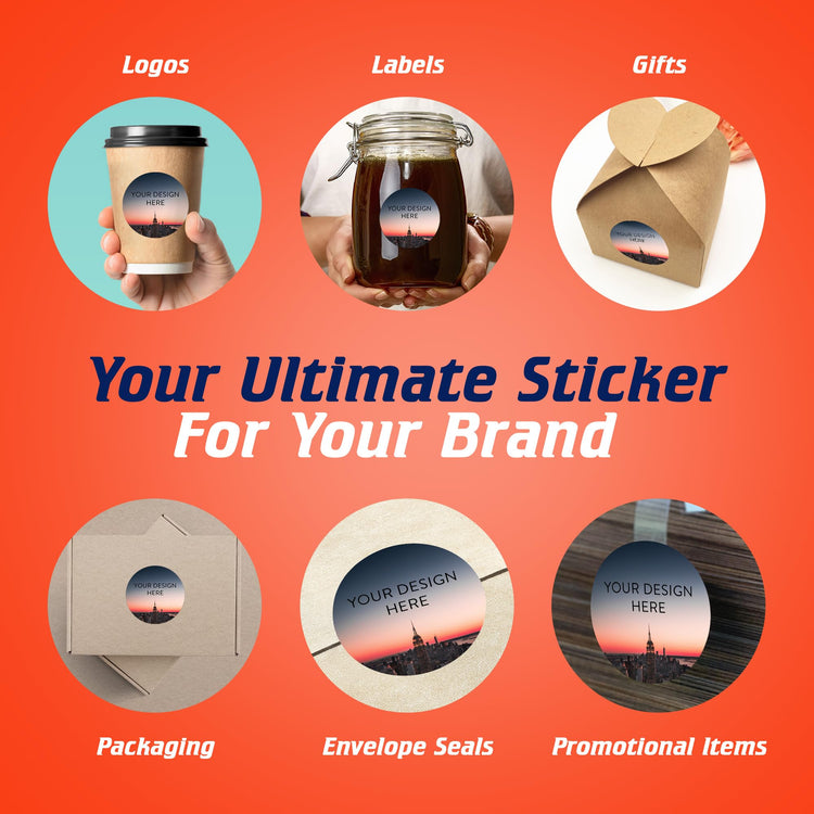 Custom Vinyl Stickers Your Image (100 Count)