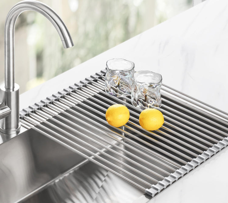 Roll Up Dish Drying Rack Over Sink