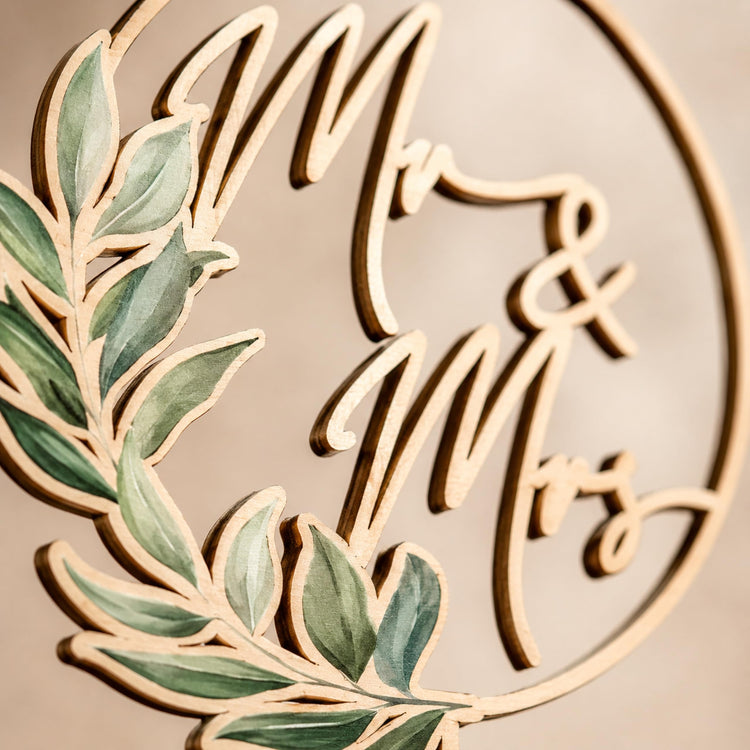 Mr & Mrs Wedding Cake Topper
