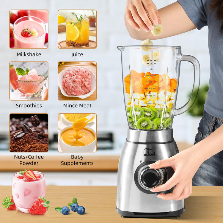 800 Watt Hight Speed Countertop Blender for Smoothies and Shakes
