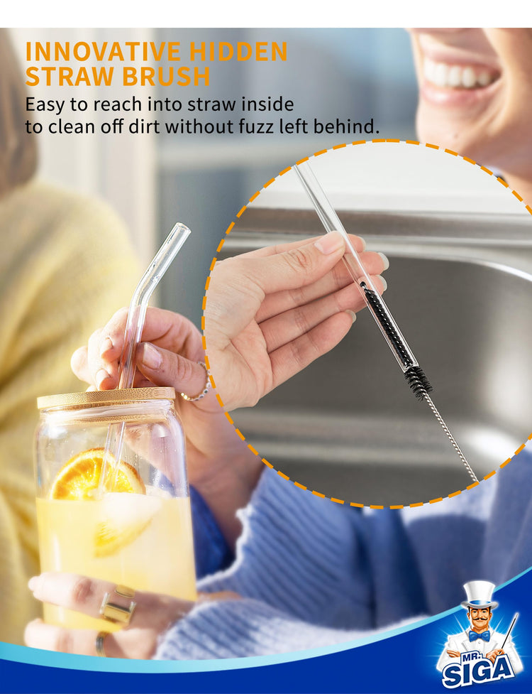 Water Bottle Brush and Straw Cleaner Brush with Long Handle