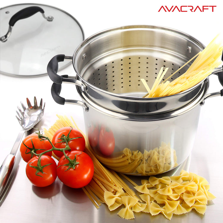 7 Quart 18 10 Stainless Steel 4 Piece Pasta Pot Set