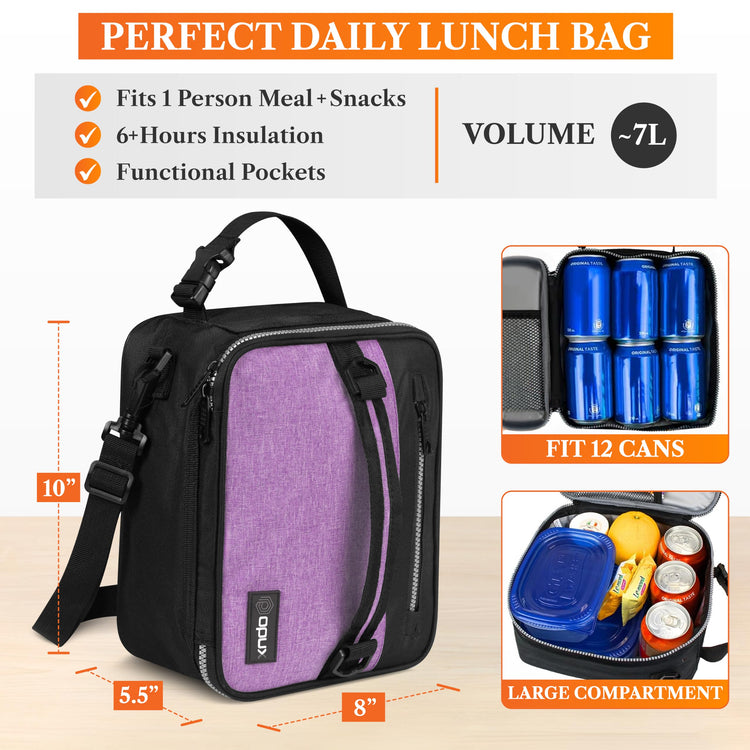 Insulated Lunch Bag for Men Women Kids