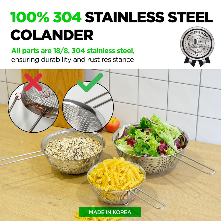 Stainless Steel Colander Set of 3