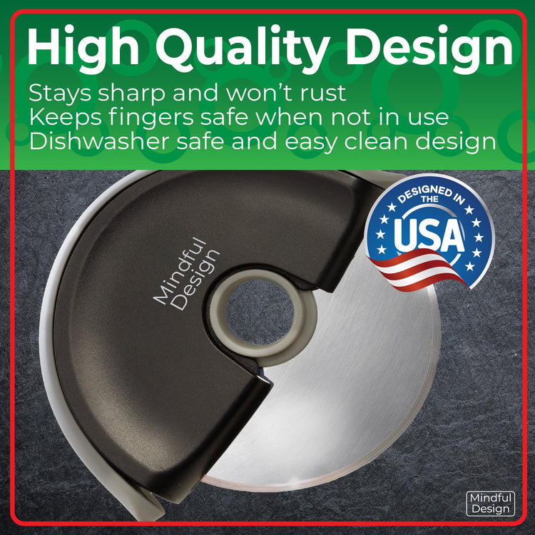 Pizza Cutter Wheel with Protective Blade Cover