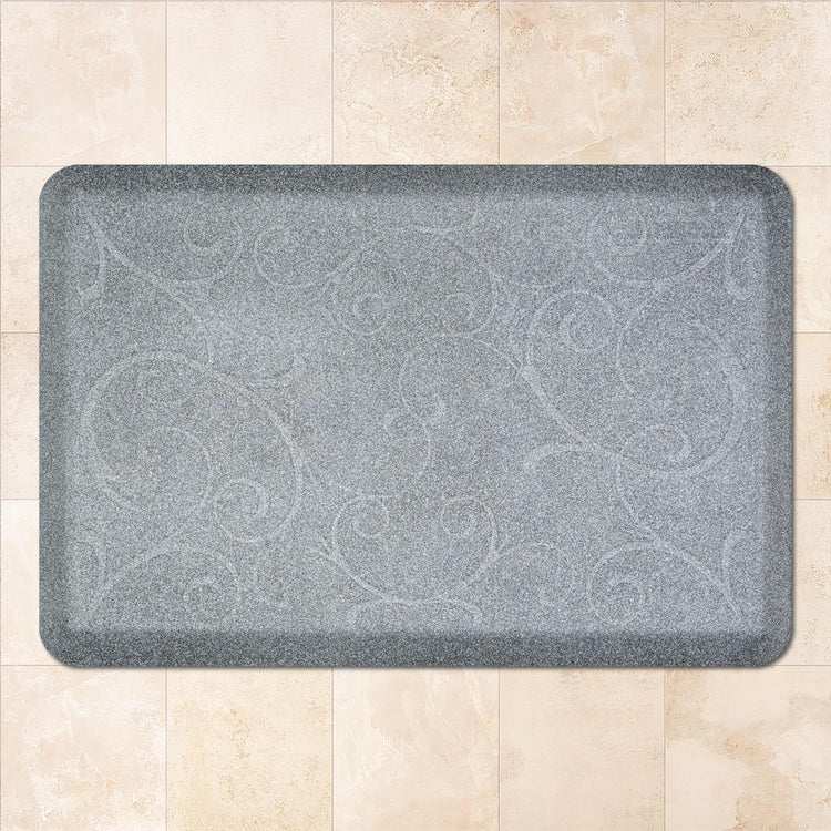 WellnessMats Bella Collection Anti-Fatigue Floor Mat, Polyurethane – Ergonomic Support Pad for Home, Kitchen, Garage, Office Standing Desk – Water Resistant - Made in USA