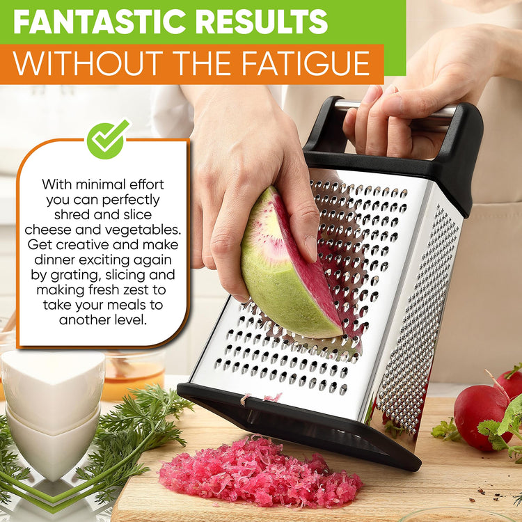 Stainless Steel XL Cheese Grater for Kitchen