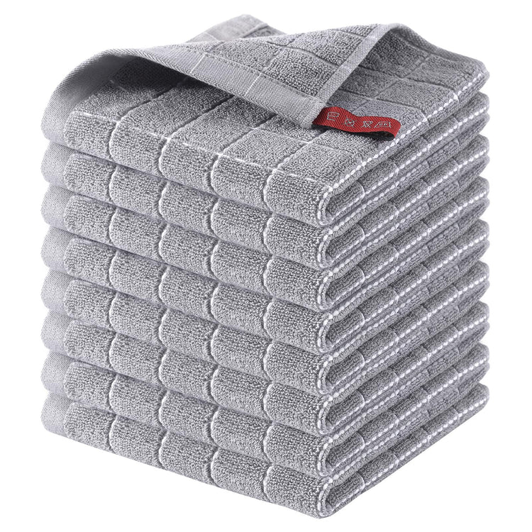 100% Cotton Terry Kitchen Dish Cloths (8 Count)