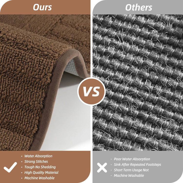 Kitchen Rugs Non Slip Washable 2PCS
