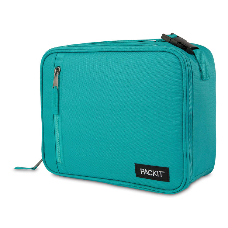 R) Freezable Classic Lunch Box, Teal, Built with EcoFreeze(R) Technology, Collapsible, Reusable, Zip Closure With Zip Front Pocket and Buckle Handle, Designed for Fresh Lunch On the Go