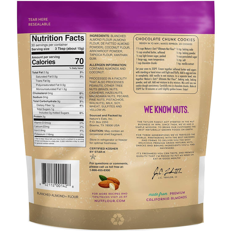 Nature's Eats Ultimate Nut Flour, Almond, 16 Ounce - Nestoria