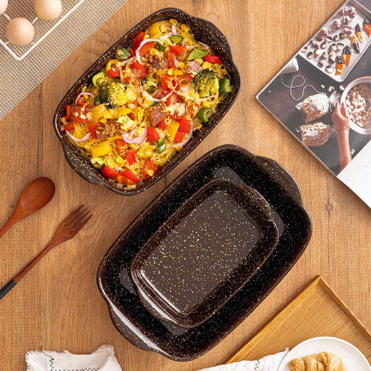 3 Pack Ceramic Baking Dishes for Oven (3 Count)