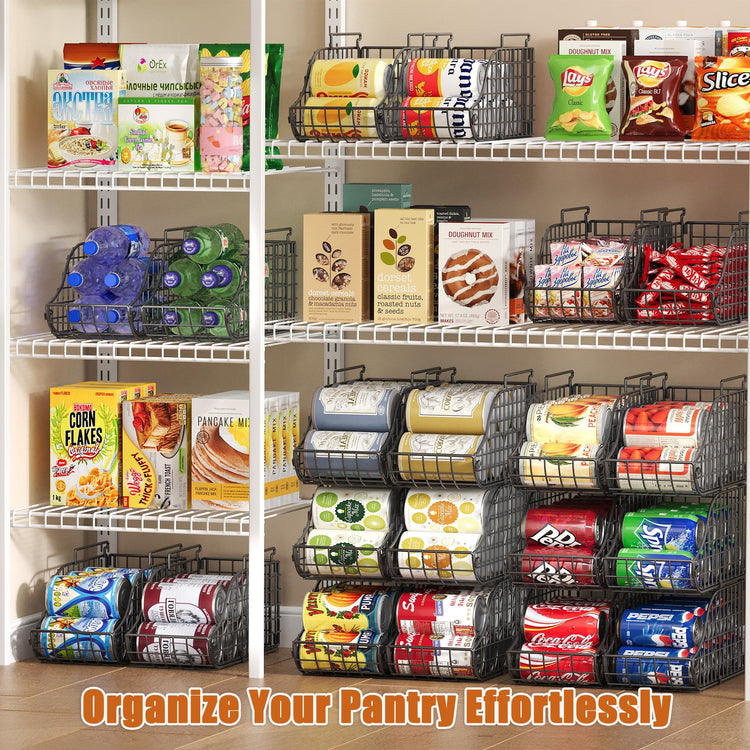 4 Pack Stackable Can Rack Organizer for Kitchen Pantry (4 Count)