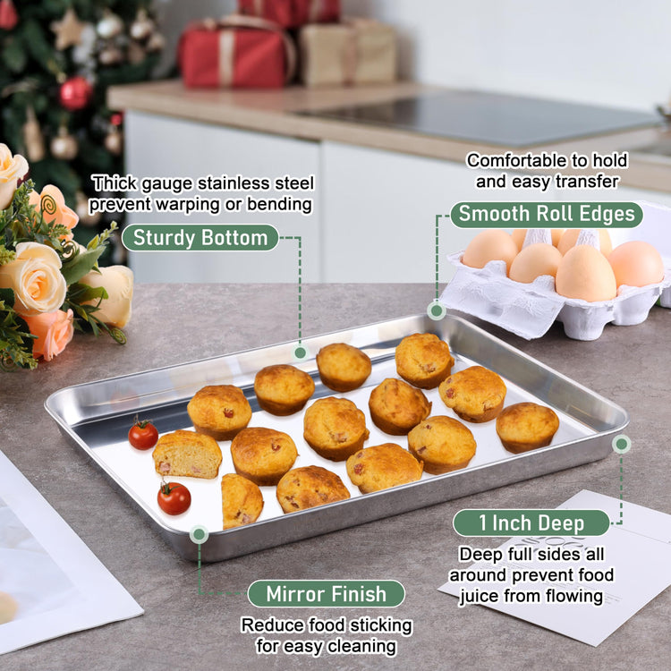 Quarter Sheet Pan with Wire Rack (4 Count)