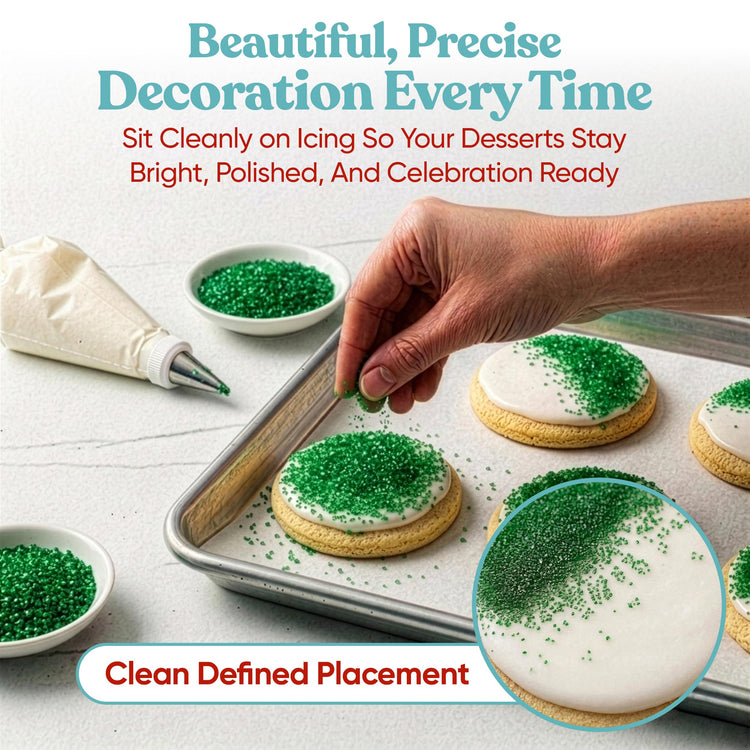 Green Sanding Sugar for Baking & Cookie Decorating (5 Ounce)