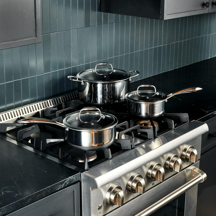 Hybrid Nonstick 6 Pc Pot Set & Trivets
