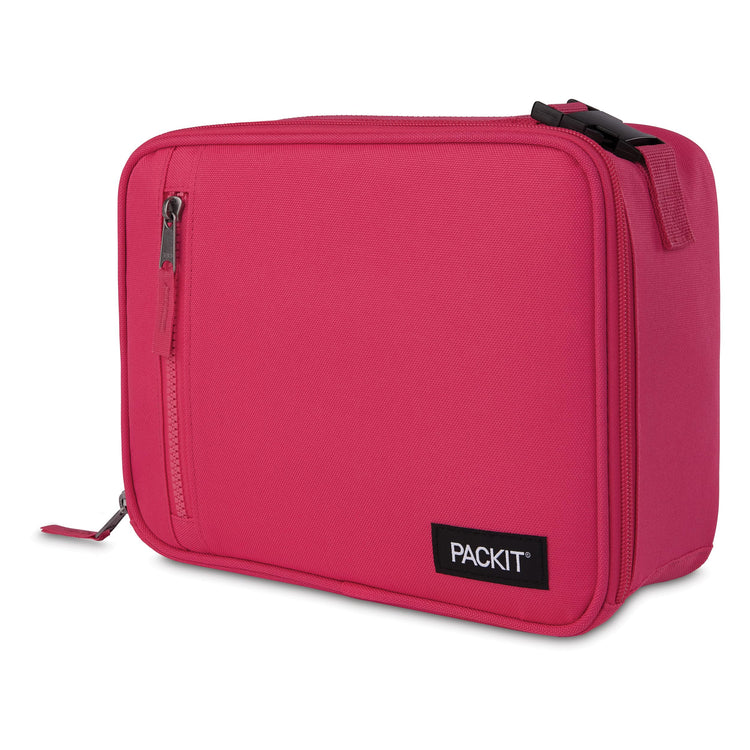 R) Freezable Classic Lunch Box, Magenta, Built with EcoFreeze(R) Technology, Collapsible, Reusable, Zip Closure With Zip Front Pocket and Buckle Handle, Designed for Fresh Lunch On the Go