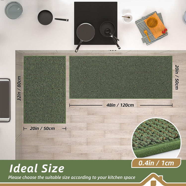 Kitchen Rugs and Mats 2PCS Non