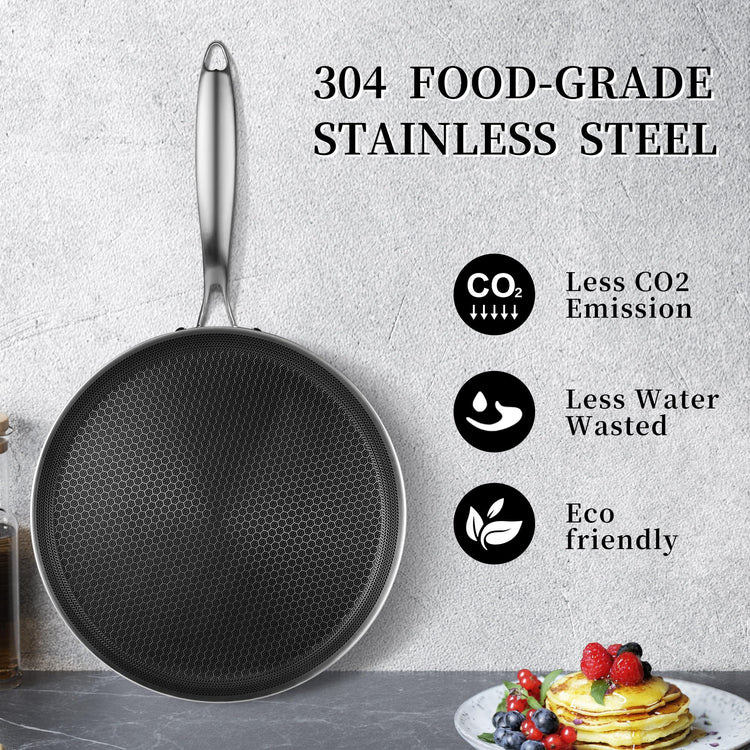 12 Inch Stainless Steel Crepe Pan