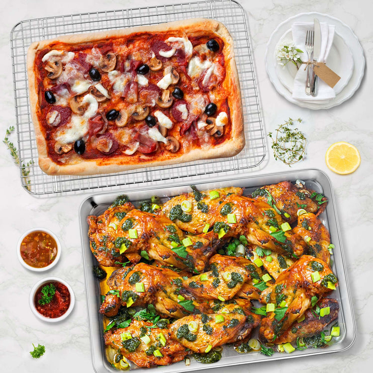 17.5 Inch Baking Sheet Pan and Cooking Rack
