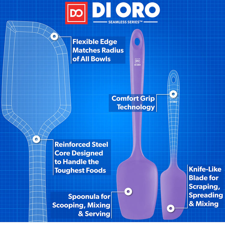 DI ORO Silicone Spatula Set (3 Count)