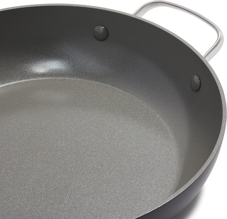 GreenPan Chatham Hard Anodized Healthy Ceramic Nonstick 10 Piece Cookware Pots and Pans Set, Frying Pan Skillets, Saucepans, Saute Pan, Stockpot, Lids, PFAS-Free, Dishwasher & Oven Safe, Gray