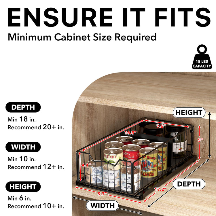Pull Out Cabinet Sliding Basket