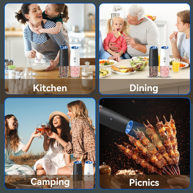 Rechargeable Salt And Pepper Grinder Set (2 Count)