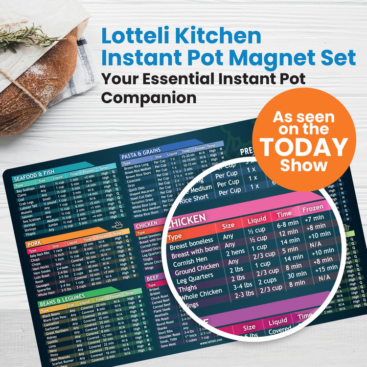 Instant Pot Cheat Sheet Magnet Set (2 Count)