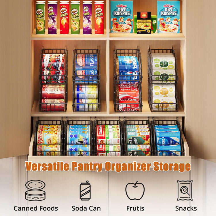 4 Pack Stackable Can Rack Organizer for Kitchen Pantry (4 Count)
