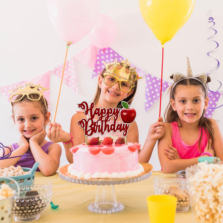 Apple Happy Birthday Cake Topper