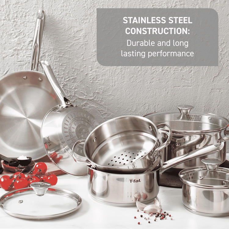 Gourmet Stainless Steel Fry Pan 12.5 Inch Induction Compatible Skillet Pan