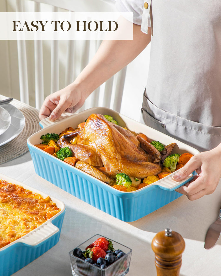 4.4 QT Ceramic Casserole Dishes for Oven
