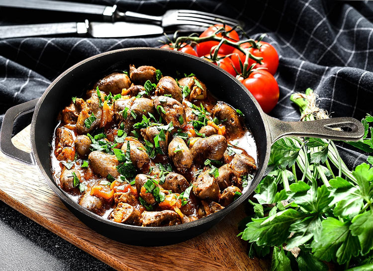Utopia Kitchen Cast Iron Frying Pan 10.25 Inch, Cast Iron Chefs Pan, Pre Seasoned Skillet, Safe Grill Cookware for Indoor & Outdoor Use, Black - Nestoria