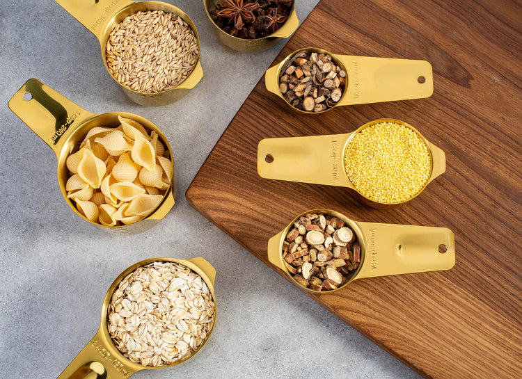 7-Piece 18/8 Stainless Steel Measuring Cups Set, Gold