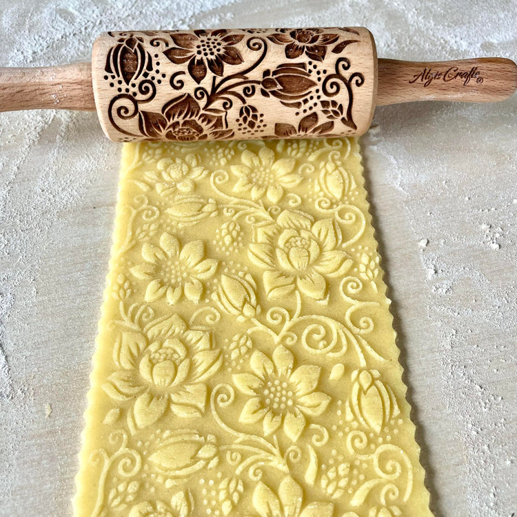 FLORET 3 Kid Rolling Pin Set with Lotus