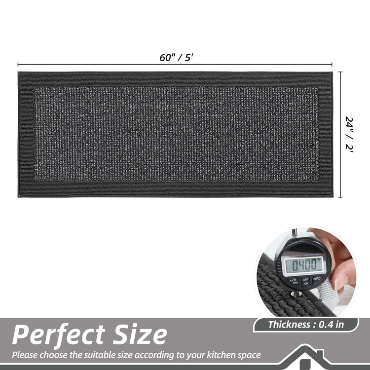 Kitchen Runner Rug 24"x60" Non Slip Kitchen Mat Washable