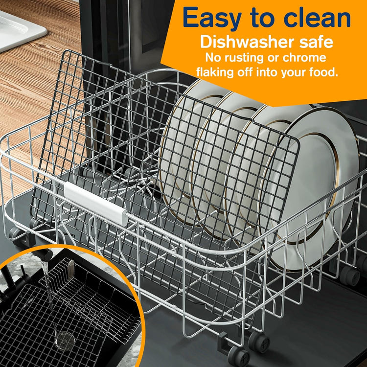 2PCS Cooling Racks for Cooking and Baking - 10" x 16"Heavy Duty Stainless Steel Wire Rack for Baking, Grilling, Roasting - Oven & Dishwasher Safe - Fits Half Sheet Pan(Black)