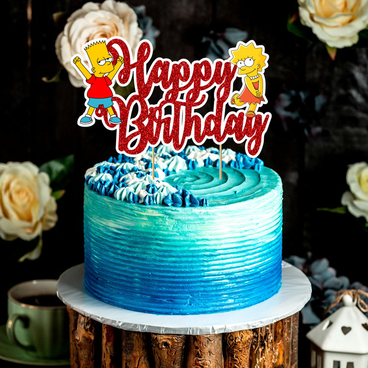 Brt Simpson Happy Birthday Cake Topper (10 Count)
