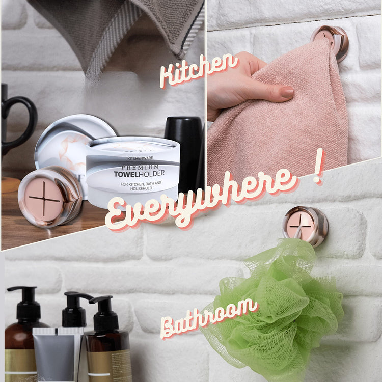 Towel Hooks Dish & Hand Towel Holder (8 Count)