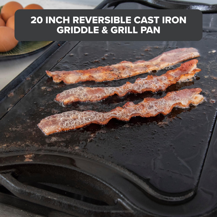 Griddle 20 Inch Reversible Cast Iron Grill Pan