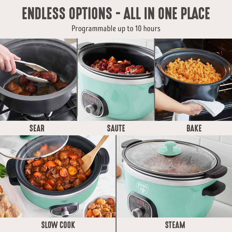 6QT Ceramic Nonstick Slow Cooker