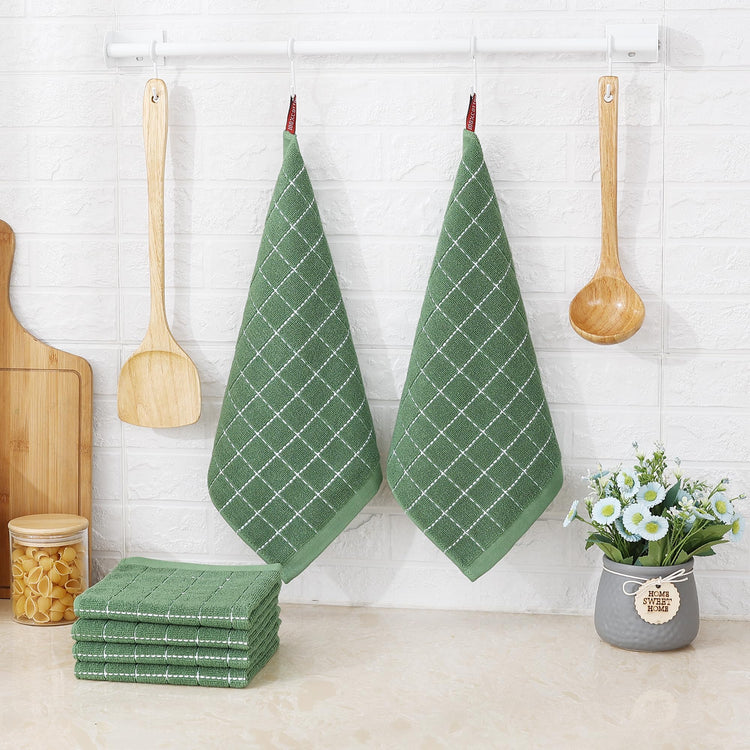 100% Cotton Terry Kitchen Dish Cloths (8 Count)