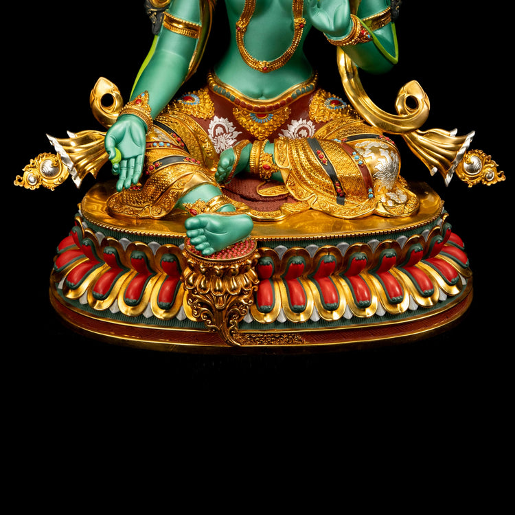 Handmade Copper Buddha Statue Indoor