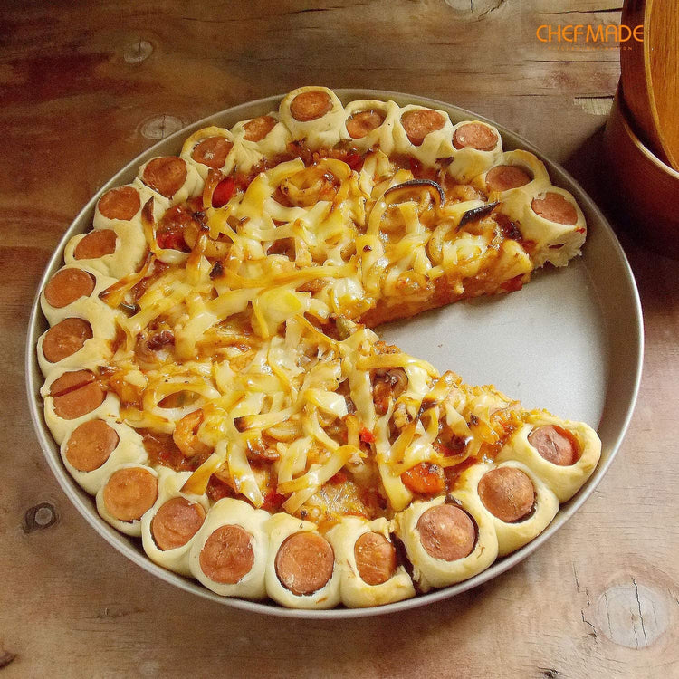 Pizza Pan, 10-Inch Non-Stick Pancake Bakeware for Oven Baking (Champagne Gold)