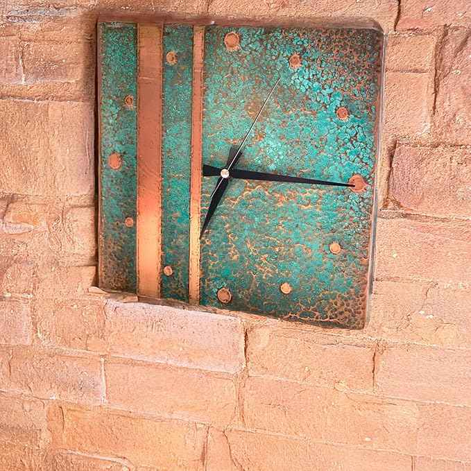 Handmade Copper Wall Clock Artisan Touch in Every Piece - Aged Grace Wall Decor Copper Clock for Living Room, Office, Kitchen & Bedroom (20 Inch)