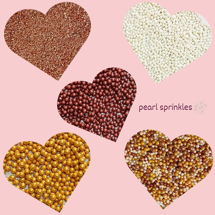 Confect Sprinkle Mix – Edible Gold, Bronze & White Sugar Pearls with Copper Sparkling Sugar –Great Gatsby Disco Ball- Elegant Cake, Cupcake & Cookie Decorating Sprinkles –Vegan, Gluten-Free, Nut-Free, Soy-Free, Dairy-Free, Palm Oil-Free, Dye Free- 5 Oz