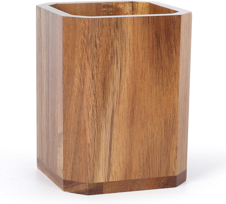 Kitchen Utensils Holder for Countertop: Wooden Utensil Crocks - Cooking Spoons Organizer