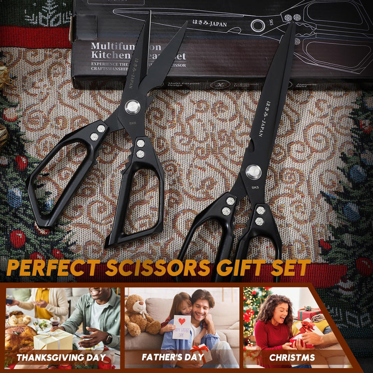 Kitchen Scissors Japanese Stainless Steel (2 Count)