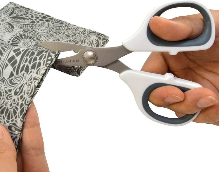 Westcott 5.5" Rag Snips, Crafting, Quilting & Sewing Scissors for Fabric Cutting with Titanium-Bonded Blades